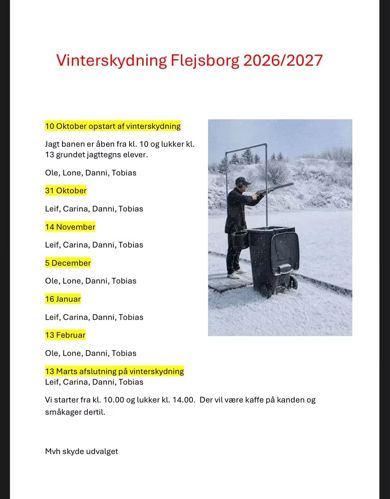 Vinterskydning 2026-2027